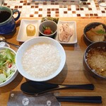 和カフェ かぐら - 料理写真:朝粥モーニングB(アメリカン430円+追加の120円)