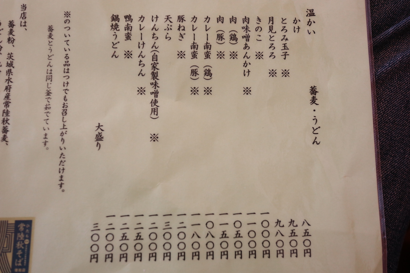 うどんそば様 お見積もりページ メニュー写真 : 常陸手打蕎麦・うどん うち田 - 水戸/そば | 食べログ