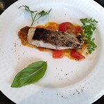La Spiaggia - 鮮魚の炭火焼き～夏野菜のソース～