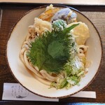 うどん 太三郎 - ぶっかけ野菜天  850円(ポーク天はクーポンサービス)