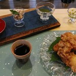 今日樹と利き珈琲と - 料理写真:一杯目のコーヒー＆パンドーナツ