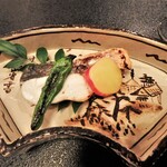 料亭・義経 - スズキ塩焼き