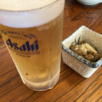 Izakaya Nunokawa - 生ビール、お通し
