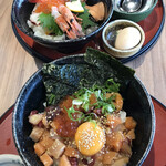 レストラン漁連 - 漬け海鮮丼+海鮮丼