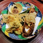 京味 もと井 - 八寸は見て楽しいしお酒が進みますね