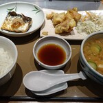 やよい軒 - 冷汁ととり天の定食