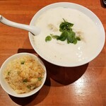麺屋 六感堂 - 帆立と白桃のエスプーマ＋限定飯