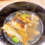 うを徳 - 炭焼き鮎＆トロ茄子＆枝豆