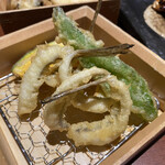 Echizen Wakasanoshun Tojizake Itadakimasu - めごちと季節野菜の天ぷら