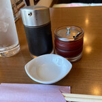 明月館 - 卓上。