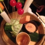 町田観光 五つ星 - コース料理《2段桶》から、START。1段目。