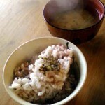 珈琲山荘 ノデュス - ランチ：ご飯とみそ汁