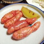 ざぶとん - いつもの炙り明太子は大きいのが４つで400円！！！