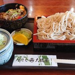 大橋屋 - 【もりセット】税込￥900(もりそばとミニ牛丼)