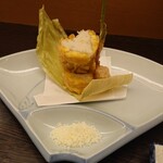 和食処 大ばん - とうもろこしの天ぷら(バター塩添え)
