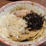 Menya Kojuurou - 煮干油そば 800円
                        並盛、煮干増し、脂少なめ、玉ねぎ増し