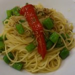 オステリア サクラ - ちりめん山椒と伏見とうがらしのスパゲティ