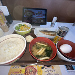 すき家 - たまかけさば定食
            ¥390-