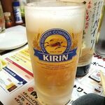 ざぶとん - 尼崎らしくキリン生で乾杯！！！