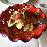 155335051 - 水茄子と氷見産真蛸のカルパチョ・セミドライトマトのサラダ
