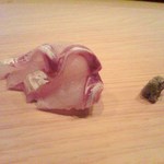 鮨 行天 - 真鯛の刺身　熟成具合が最高で、包丁技術により旨味の“彩”を感じさせます。