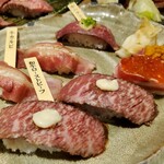 牛寿司の牛味蔵 - 肉寿司盛り合わせ
