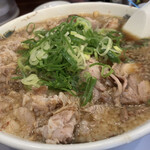 Rairai Tei - ラーメン大盛り 濃いめ 背脂多め ネギ普通