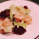 翡翠楼 - 海老と青菜の炒め