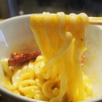 うどん屋 椀白 - 釜玉バター厚切りベーコン（うどん）