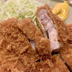 とんかつ 大吉 - ジャンボロースカツ定食¥1300(ライス大盛または半ライスおかわりOK)