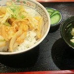 濱鮓 - 天丼（味噌汁、漬物付き)800円