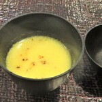 心根 - 先付け　玉蜀黍すり流し