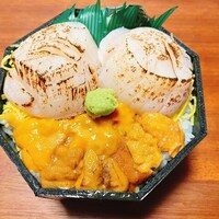 鮨処 竜敏 - ほたて・うに味比べ弁当