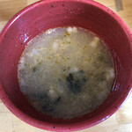 肉麺もみじ - 〆（出汁割）