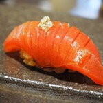 鮨 仙酢 - 本マグロ赤身漬け 地辛子