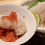 玄水 - 鱧の切り落とし、梅肉シャーベット