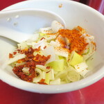 ラーメン二郎 - 待ってる間にカスタマイズ♪