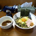 煮干らぁめん なかじま - 月見にぼし麺1.5玉（750円）