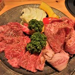 Beef collection HIRAMATSU - 左から　ミスジ、カルビ、ロース