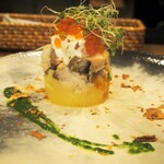 ワイン酒場 Rino - 鰆といくらのティンバロ 春菊ソース