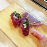 寿し割烹加久登 - メジマグロ握り