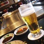 鉄板焼 さざんか - －2.2℃に保たれた生ビール