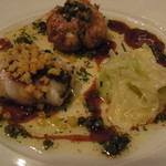 真鱈のコンフィと白子のムーニエールとやわらか～いキャベツ ハーブの香り