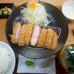 とんかつ & とり天 しげのや食堂 - 奥豊後豚ロース勝ランチ：1485円（税込み）