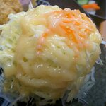 とんかつ & とり天 しげのや食堂 - 極細千切りキャベツに味噌マヨネーズ