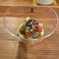 宮川町　水簾 - 鰻の白蒸し　半熟卵ととろろ掛け