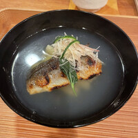宮川町　水簾 - 茄子と鮎のお吸物