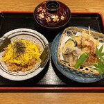 なか栄 - 日替わりランチ「鰻蒲焼の天ぷら盛り合わせ」￥800税込