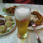 ネパール居酒屋　味家 - （'12/10 ）カジャセット（1050円）のビール