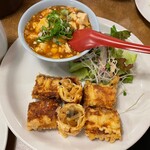 南海飯店 - 名物！！春巻定食のおかず